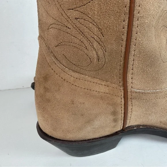 Vintage Women’s Rough Out Suede Cowgirl Boots 8 M USA Made